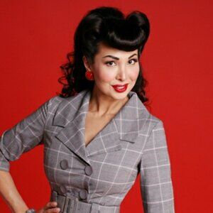 Bettie Page Checkered Dress with belt